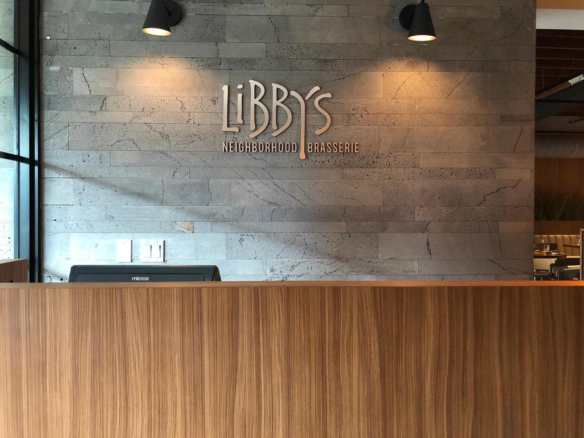 Platinum Planc - Commercial Libbys - 1 Platinum PLANC used behind reception at popular restaurant Libby's in Sarasota