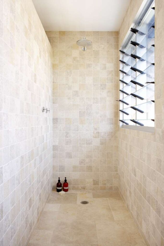 Travertine Tile Shower