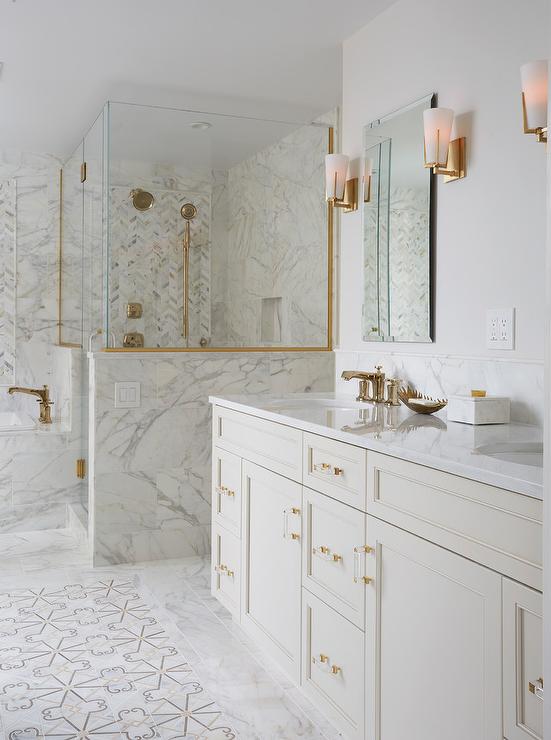Unique White Marble Shower Well