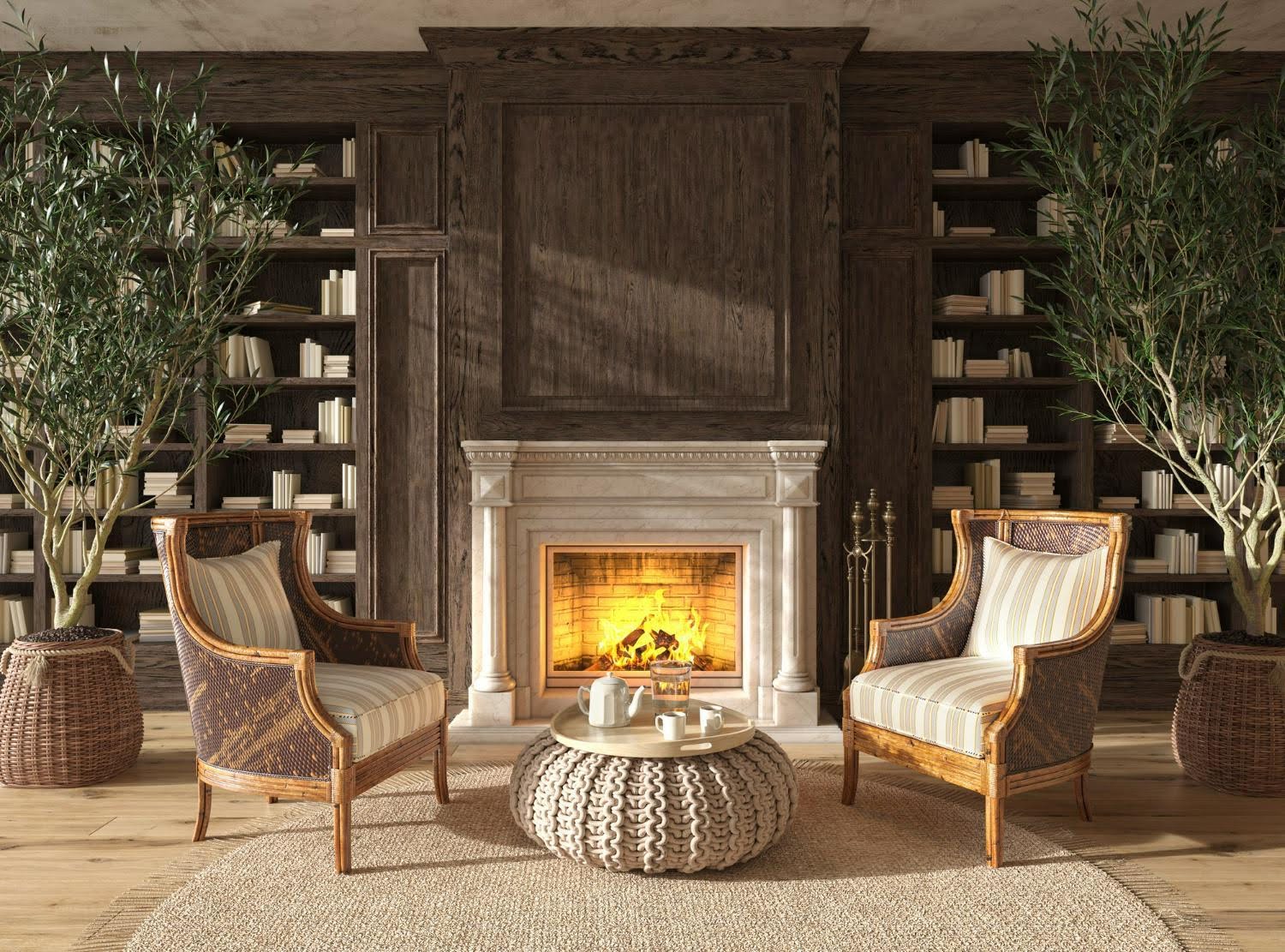 Old World European Luxury Fireplace