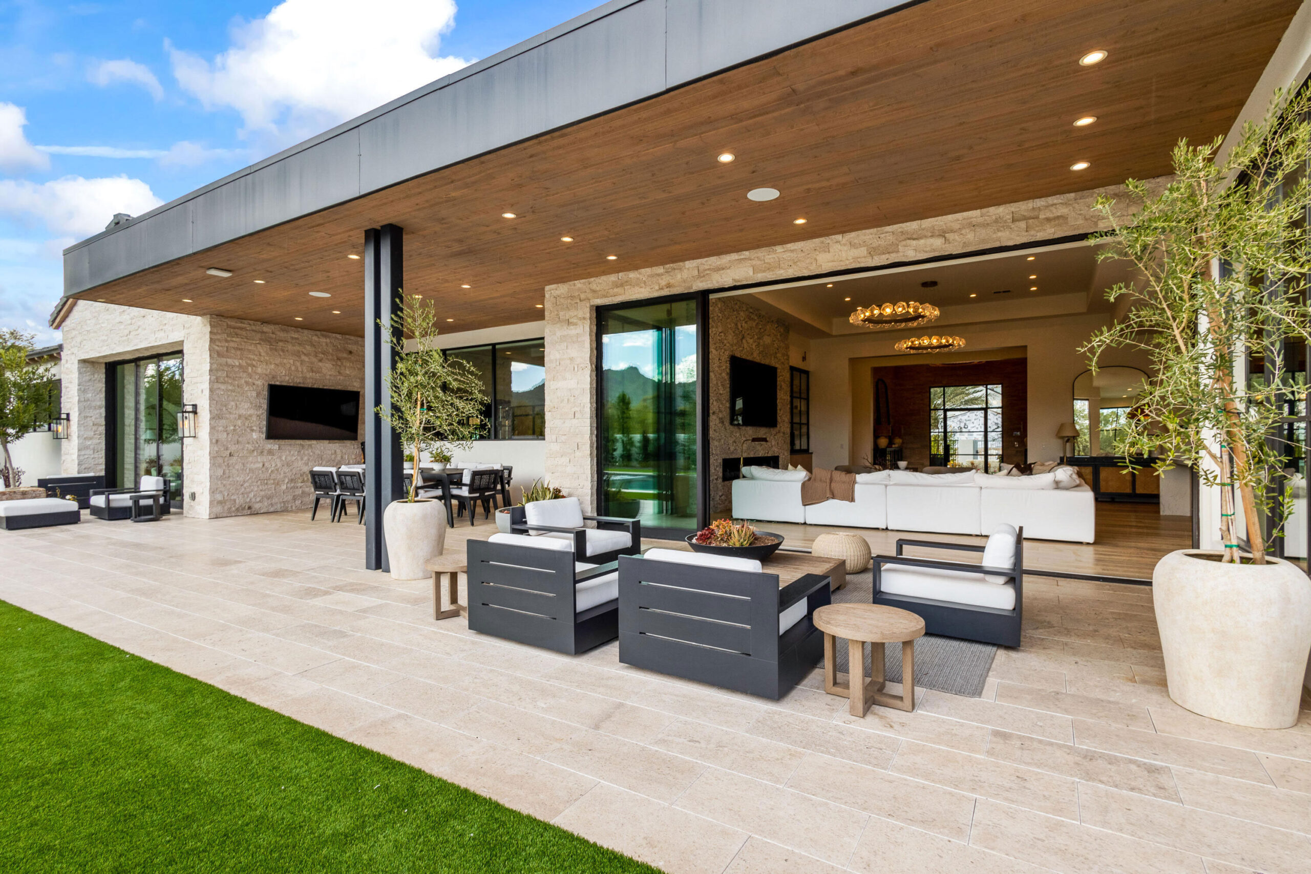 Luna Brushed Limestone Paving Exterior Living