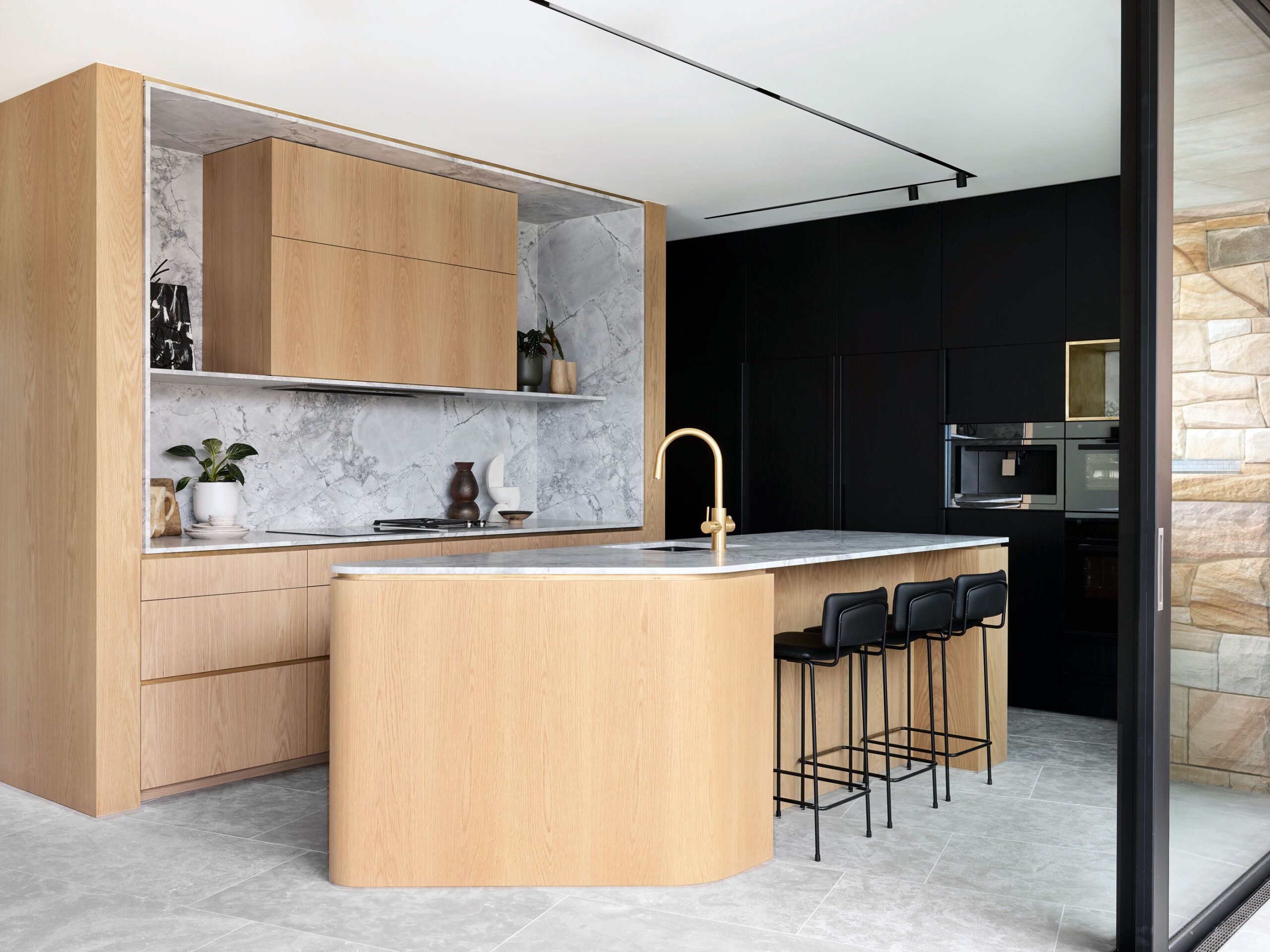 Sienna Cashmere Limestone Flooring in a Kitchen